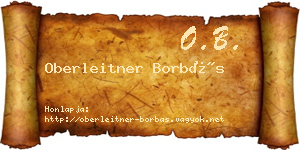Oberleitner Borbás névjegykártya